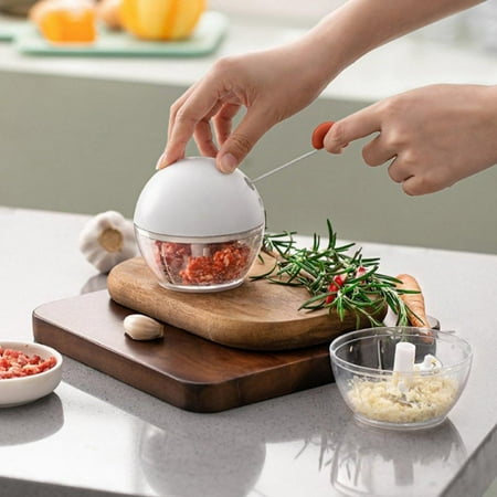 

Mini Manual Food Chopper Durable Hand Held Food Choppers and Dicers Fits for Chopping Vegetables/Fruits/Onions/Garlics/Salad/Coleslaw/Puree