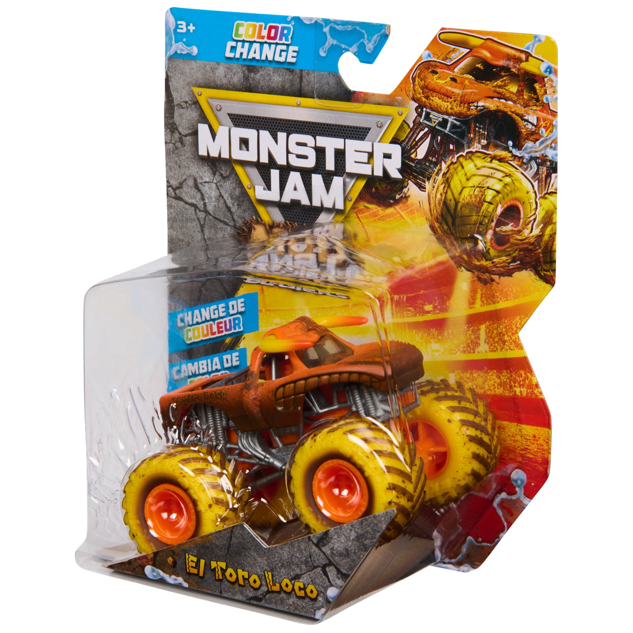 Monster Jam Mud Blasters El Toro Loco Color Change Monster Jam Truck 1:64 Die Cast Vehicle