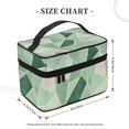 thumbnail image 2 of Handbag Travel Bag Cosmetic Bag 9×6.3×6.7in Multi-Function Bag Large Capacity For Camping Travel Family Travel Palegreen Geometric Lines_2, 2 of 6