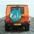 thumbnail image 6 of Haiem Spare Tire Cover , Wheel Cover with bunny holding flower printed, Camper Spare Tire Cover Fit for Jeep Wrangler Rv SUV Truck Travel Trailer-17 inch, 6 of 6