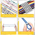 thumbnail image 3 of Set of 24 Trash Can Rubber Bands Adjustable Colorful Garbage Can Bands Cord Fits 8-33 Gallon Multifunction Garbage Bag,24 x adjustable elastic cords,Random Color, 3 of 7