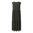 thumbnail image 4 of COMVALUE Dresses for Women 2026 Summer V Neck Sleeveless Maxi Dress Casual Boho Sundress Modest Beach Long Dress (Dark Gray, 5XL), 4 of 6