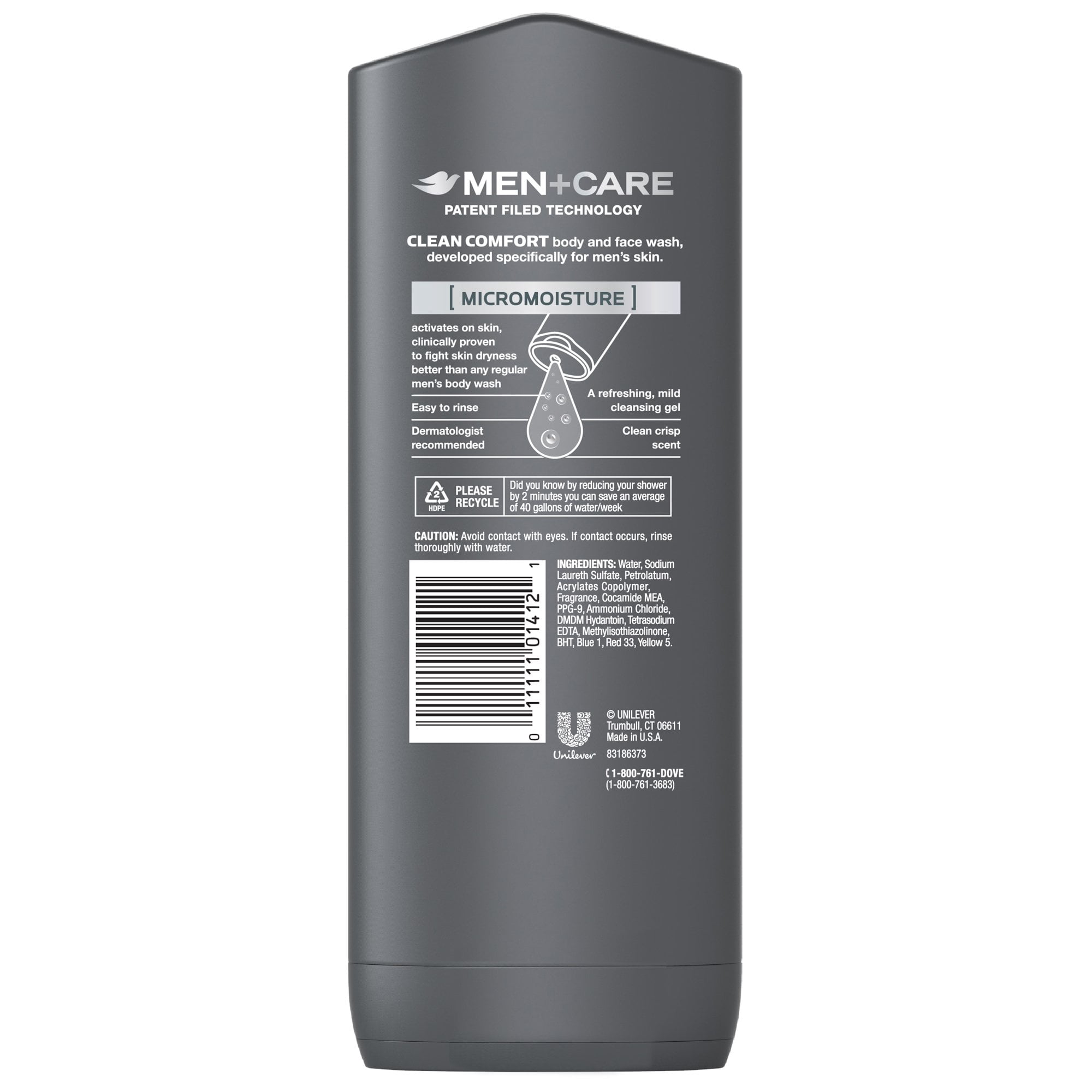 Dove Men Care Body Wash And Face Wash Clean Comfort 13.5 oz, Pack of 3