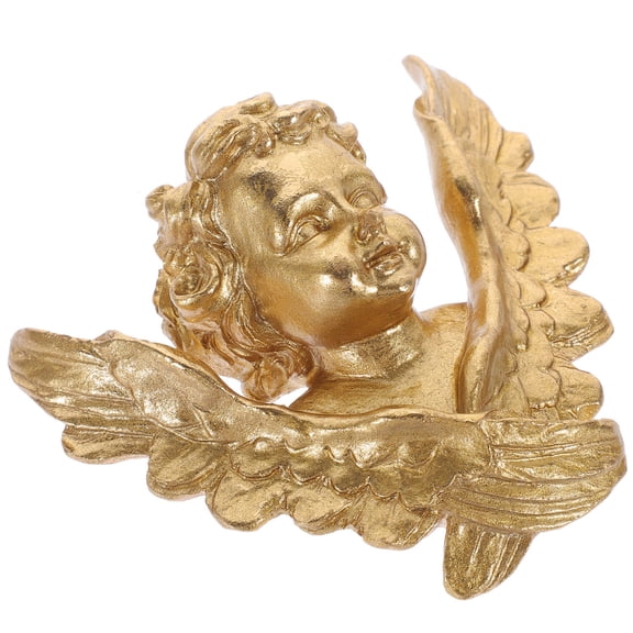 Masteelf  Home Figurine Decor Lovely Angel Decoration Figurines Wall Hanging Golden