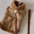 thumbnail image 2 of Ropa de algodón de color sólido para mascotas, ropa de invierno de osos de peluche, ropa cálida de dos patas, ropa gruesa para perros con hebilla de tracción, 2 of 5