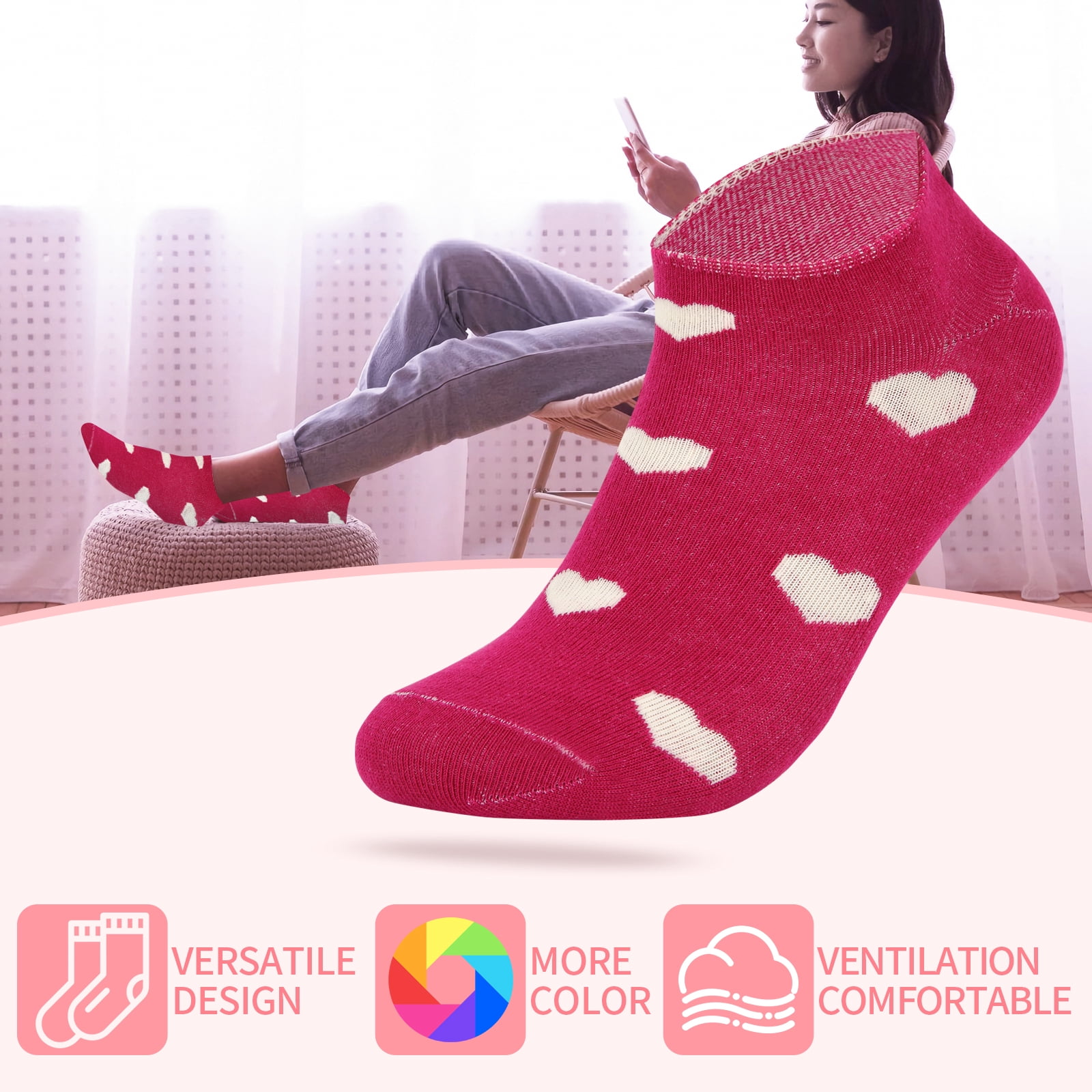 Usavemo 100 Pairs Womens Various Low Cut Ankle Socks Sample Socks Bulk Pack Value Socks for Women Size 6-11