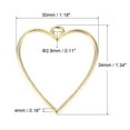 thumbnail image 2 of Uxcell Heart Shape Hollow Resin Pendants Frames for DIY Crafts Gold Tone 20 Pack, 2 of 5
