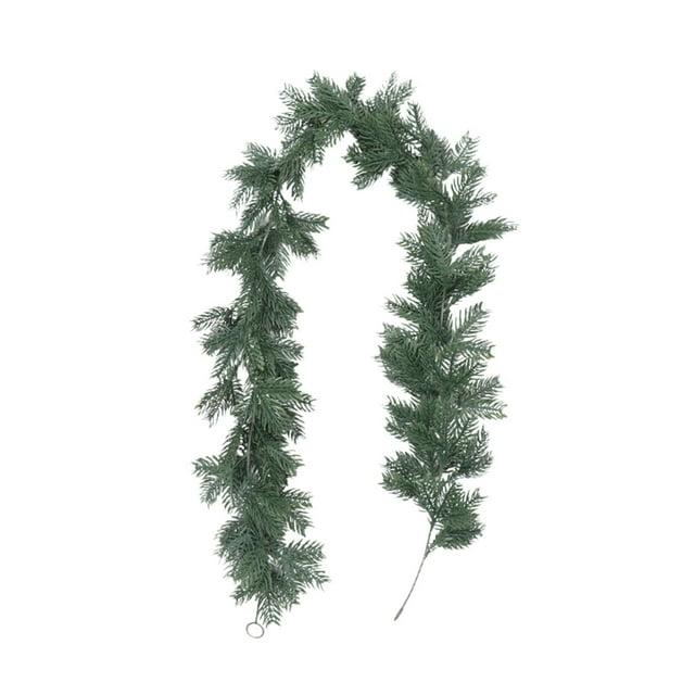Lksixu Christmas Decorations One Point Eight Meters Rattan Plastic Soft Rubber Pines Needle Green Leaves Decorative Strip Pines Cedar Rattan Xmas Decor for Holiday Party Wedding