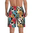 thumbnail image 3 of KLL Different Cats 1 Men's Casual Summer Beach Shorts Hawaiian Shorts with Pockets-Large, 3 of 5