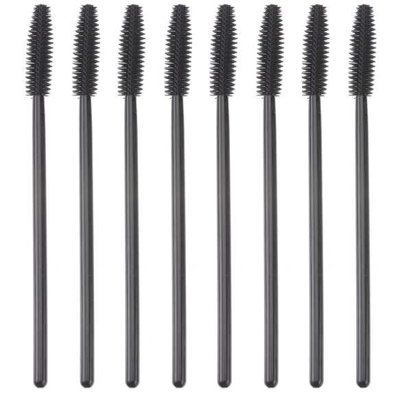 EeaseMX Cepillos para pestañas con cerdas de nailon y mango de plástico, desechables, rizadores de pestañas y peines para cejas (TM-214) (negro)