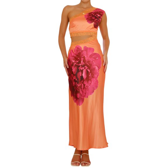 DELI S womens DELI.S Maxi Dress, 4, Orange