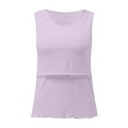 thumbnail image 5 of Breastfeeding Tank Top - Pregnancy Nursing Camisole, Modal Layering Base for Moms | Yubnlvae | Breastfeeding Vest Pregnant Women's Suspender Pregnancy Specific (Purple | M), 5 of 8