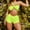 Blue, variant on CALAFEBILA Women Bikini 2025 Seaside Vacation With Steel Push-up Solid Bra Water Skiing China Mother's Day Summer Split Show Waist Halter Swimwear for Ladies