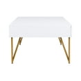 thumbnail image 4 of SAFAVIEH Pine Modern Solid Two-Drawer Coffee Table, White/Gold, 4 of 12
