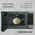 thumbnail image 2 of Farberware 0.9 cu ft Microwave Oven, 900W Countertop Microwave Oven with 8 Auto Cook Settings, Stainless Steel, 2 of 5
