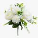 thumbnail image 2 of Arreglo floral artificial de rosa y lila | Ramo de peonía falsa para decoración de boda de verano, plástico resistente y resistente Blanco, rojo, morado, rosa, 12 pulgadas | Decoración de la, 2 of 6