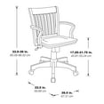 thumbnail image 3 of Deluxe Wood Bankers Chair with Wood Seat in White Wood Finish, 3 of 10