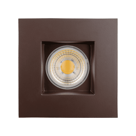 

Perlglow 4 inch Square Bronze Smooth Downlight Luminaire LED Recessed Light Fixtures Ceiling Lights 3500K.
