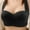 Black, variant on Womens Bras Comfortable Solid Color Bras Wireless Everyday Bra Comfort Push Up Bralettes Wide Stripe 34/75
