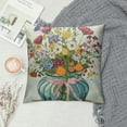 thumbnail image 2 of GOSMITH Summer Wildflower Throw Pillow Covers, Nature Flower in Vase Square Pillowcase Cushion Case for Couch Sofa Home Farmhouse Decor, 2 of 5