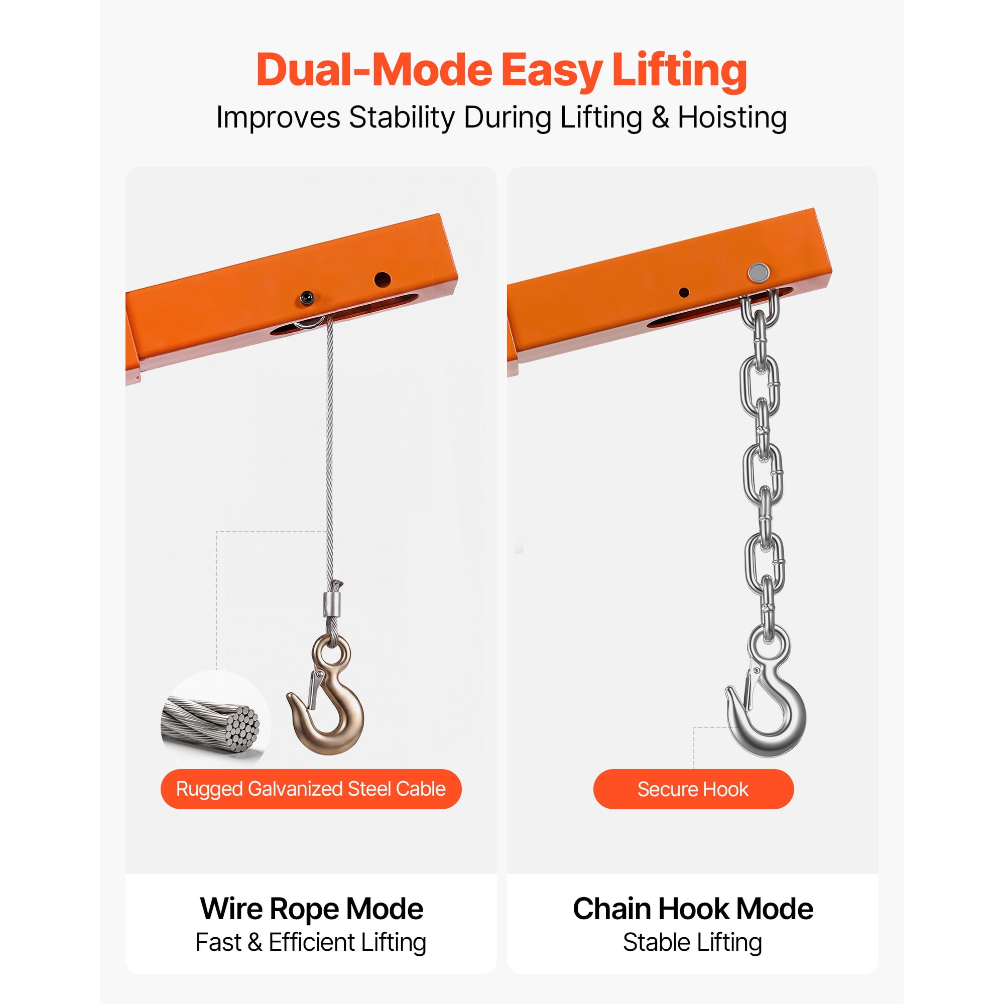 KFFKFF Truck Crane, 500 lbs Capacity, Hitch-Mounted with Manual Winch & Hydraulic Jack, 360° Rotating Telescopic Boom, Foldable Design for Lifting Machinery and Lumber