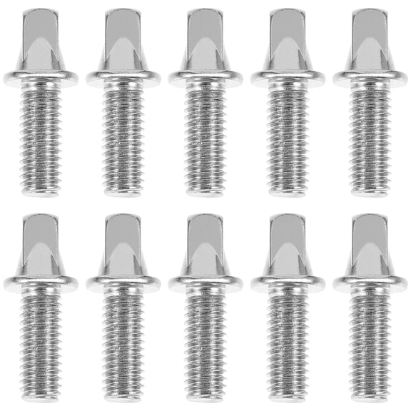 HAMPPLIES 10Pcs Snare Drum Screws Plated Silver Plated Iron Durable Drum Hardware Accessories