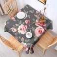 thumbnail image 2 of Pioneer Flower Floral Print Pattern Square Tablecloth,Waterproof Square Table Cover,Wipeable Spillproof Washable Table Cover for Home Kitchen Party Decor 52"x52"(132x132cm), 2 of 6