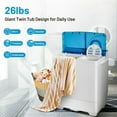 thumbnail image 4 of Barara King Washing Machine, Washer Machine,26 Pound Portable Semi-automatic Washing Machine with Built-in Drain Pump-Blue, 4 of 9