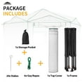 thumbnail image 6 of EAGLE PEAK 6.6x6.6 ft Hexagon Pop up Greenhouse, Portable Walk-in Grow Tent, All-Weather Plant Shelter, White, 6 of 10