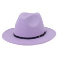 thumbnail image 4 of Sombrero de jazz Otoño e invierno Sombrero de copa retro Moda femenina Sombrero de lana para mujer, 4 of 6