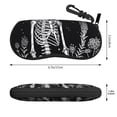 thumbnail image 2 of Vsdgher Vintage Black white Plant skull Sunglasses Soft Case Neoprene Zipper Eyeglass Case, Zipper Portable Spectacle Cases for Men Women, 2 of 6