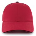 thumbnail image 1 of Brushed Twill Cap with Sandwich Bill, Red & Black - One Size, 1 of 1