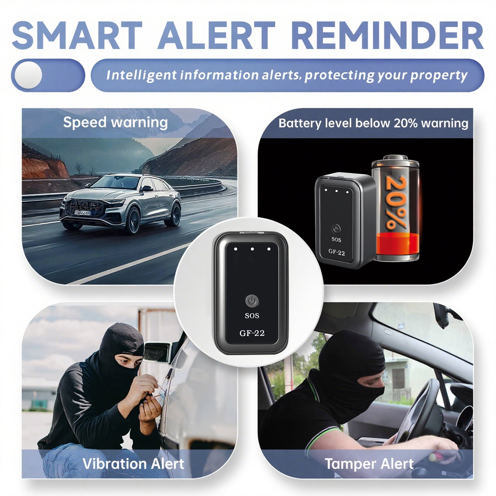 Portable Wearable GPS Locator with Ergonomic Rounded Design, Comfortable Anti-Lost Tracking Device for Mobility-Impaired People, Daily Outdoor Activities and Long-Term Personal Guard