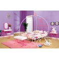 thumbnail image 4 of Furniture of America Omar Panel Metal Pink and White Twin Kids Carriage Bed, 4 of 6