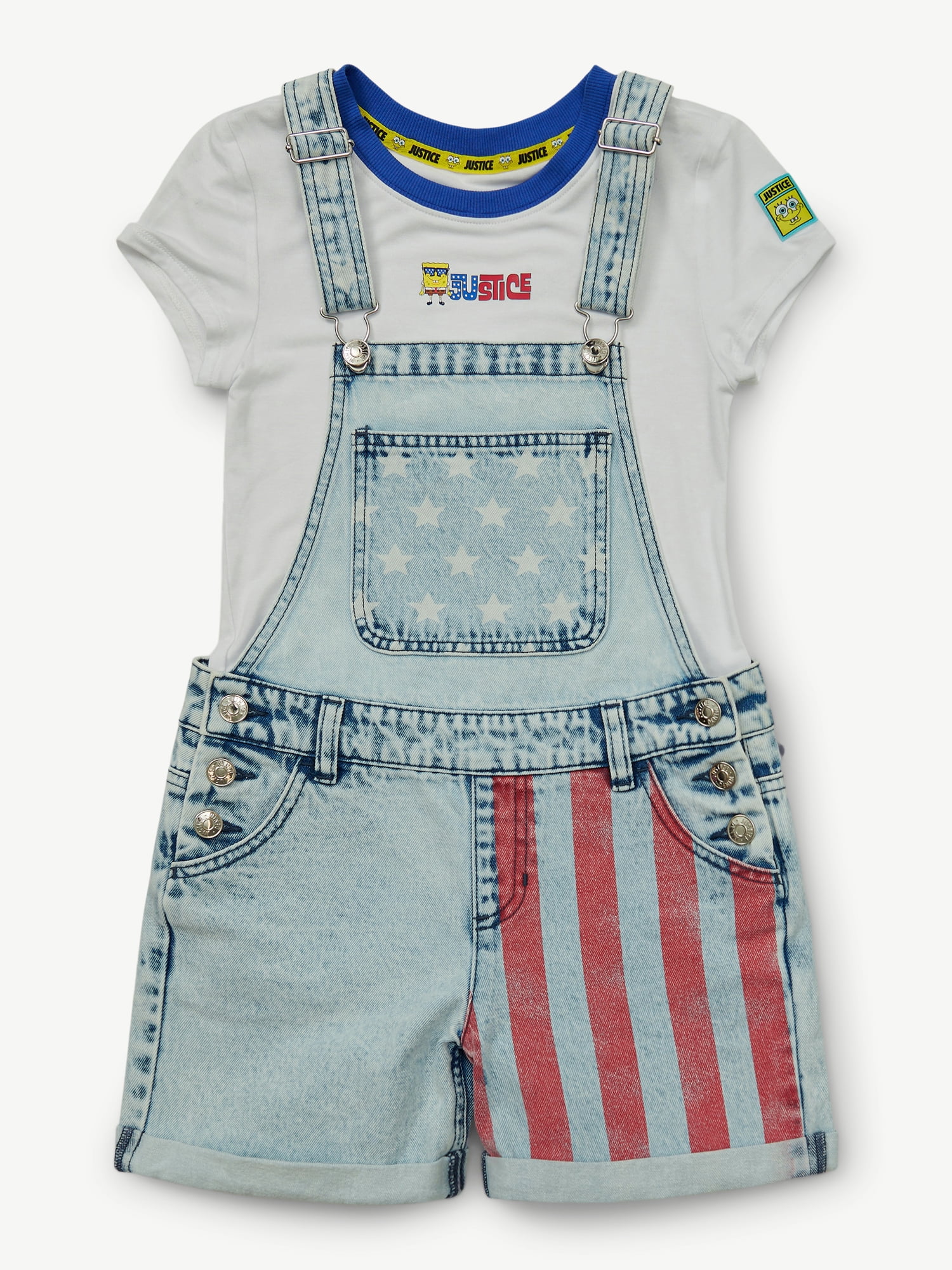 Spongebob X Justice Girls Americana Shortall, Sizes 6-18, Plus