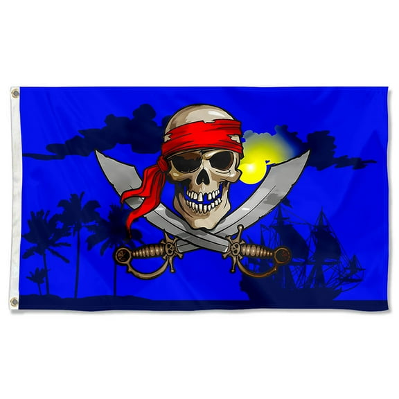 Jolly Roger Pirate Flag Pirate Cross Knife flags Polyester 3x5 FT banner
