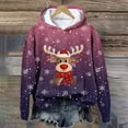 thumbnail image 2 of Futezty Christmas Sweaters for Women 2024 Fleece Winter Warm Hoodie Long Sleeve Crewneck Pullover Sweatshirts, 2 of 4