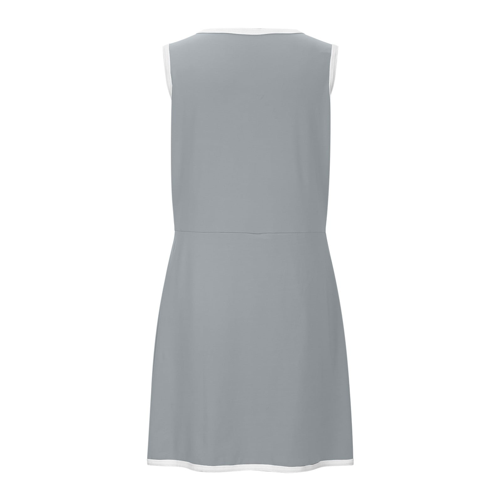 QATAINLAV Rompers for Women Sleeveless Athletic Tennis Dress Built in Shorts Summer Mini Short Jumpsuits Casual Workout Onesie Golf Skort Gray XXL