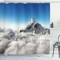thumbnail image 1 of Ambesonne White Blue Shower Curtain, Mountain Sunny Sky, 69"Wx70"L, White Blue, 1 of 3