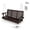 Deep Brown, variant on Innovaze 5 Ft Outdoor Wooden Porch Swing with Cupholders, Heavy Duty 880 LBS for 3 Seater,All-Weather resistant, Black