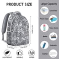 thumbnail image 3 of Floral and Hummingbird Illustration School Backpack Durable Students Backpack with Watercolor Flower Pattern for Everyday Use and Travel, 3 of 6