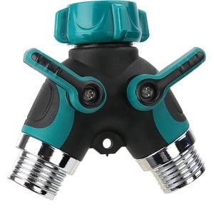 Aedavey 2-Way Heavy-Duty Hose Splitter with Shut-Off Valve
