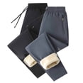 thumbnail image 4 of Ecqkame Mens Winter Fleece Pants Warm Sherpa Lined Sweatpants Solid Color Lamb Casual Versatile Pant with Pockets Gray XXXXL, 4 of 4