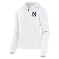 thumbnail image 2 of Women's Antigua  White New York Yankees Contemporary Quarter-Zip Hoodie, 2 of 3