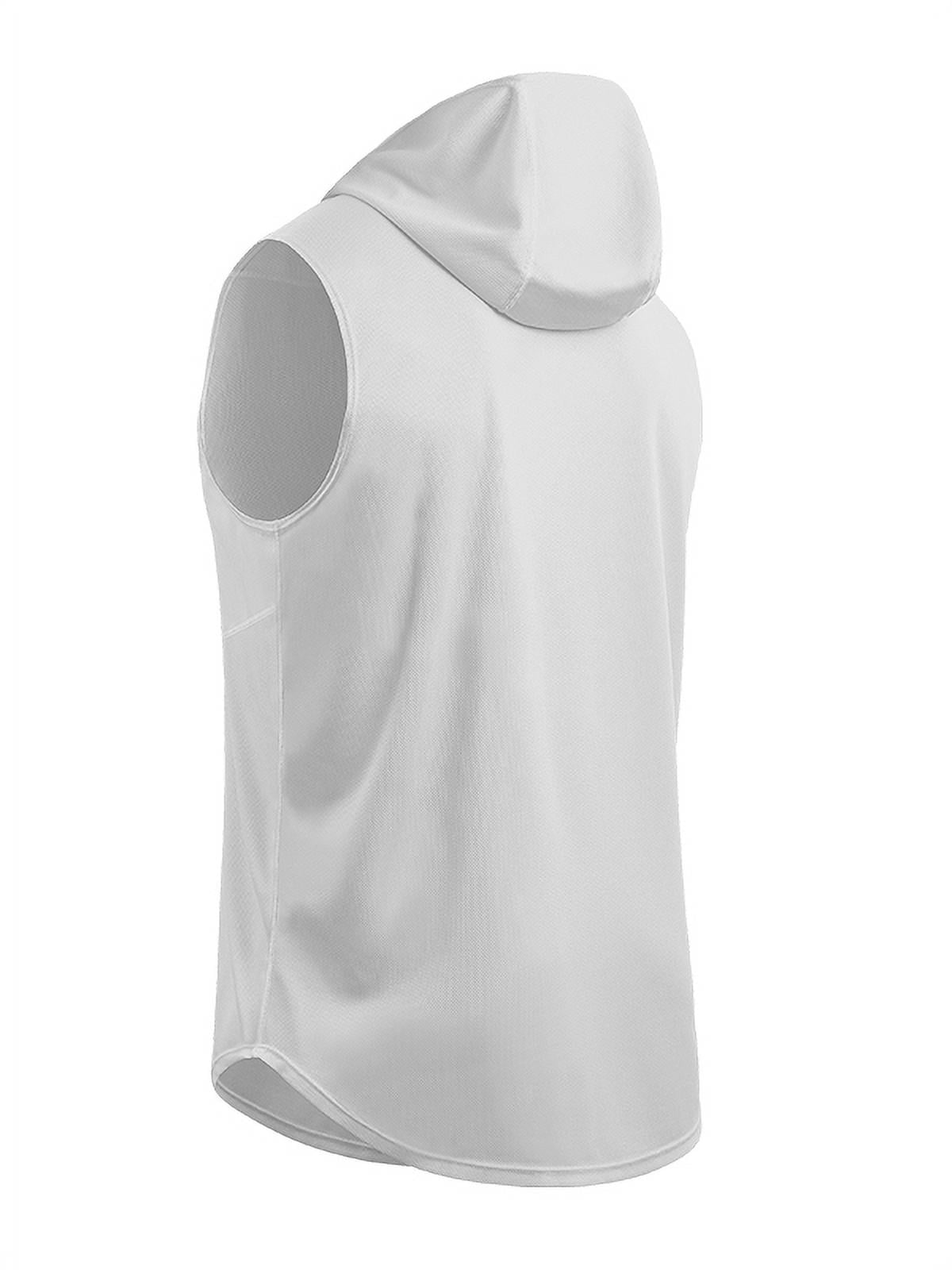 Nike sleeveless sales hoodie white