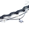 thumbnail image 2 of Nueva joyería para mujer Retro gótico estrella de enlace de cadena de encaje negro regalos Yinane Pulsera, 2 of 4