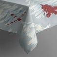thumbnail image 3 of Light Blue Christmas Tree Pattern Rectangle Tablecloth 60"x84",Waterproof Polyester Rectangle Table Cloth, Wipeable Spillproof Polyester Tablecloth for Dining, Camping, Indoor and Outdoor, 3 of 5