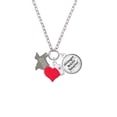 thumbnail image 2 of Delight Jewelry Stainless Steel Texas Raised Texas - Red Heart Nurse Strong Zoe Necklace, 2 of 4