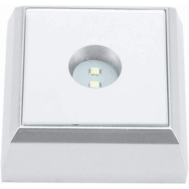 Square LED Lamp Base, Display Stand Holder for Acrylic Artwork Display Without Battery(White) Square Display Pedestal Lighted Base Stands LED Base Stand