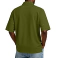 thumbnail image 5 of Men's Short Sleeve Polyester Polo Shirt - Easy Care Breathable Classic Fit Army Green XL, 5 of 7